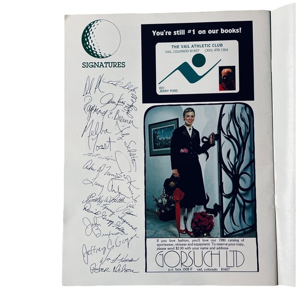 VTG 4th Jerry Ford Invitational Golf Program‎ 1980 Signed Souvenir Collectible